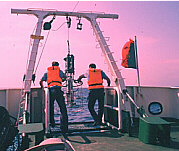 Deploying CTD from NRP Andromeda, June 1996 CTD from Andromeda