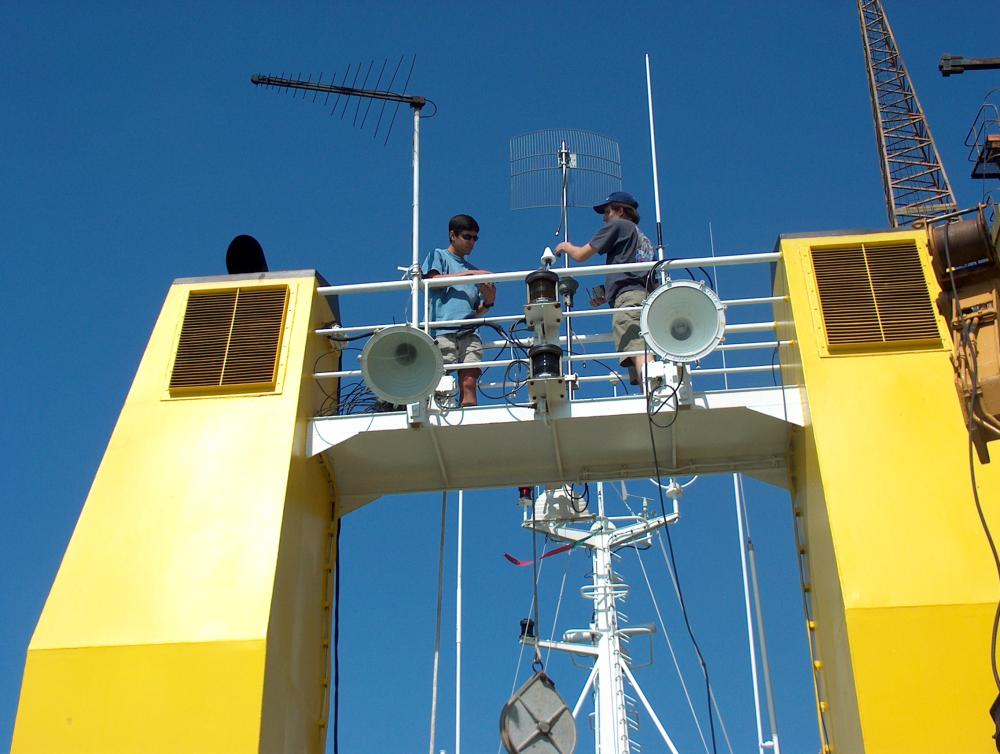 mounting communication mast